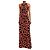 Autre Marque Vestido maxi sem mangas com estampado de doces preto e vermelho - size UK 8