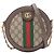 Gucci Mini borsa a tracolla rotonda GG Ophidia marrone con catena