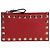 Valentino Tarjetero Rockstuds de piel roja