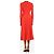 Veronica Beard Blood orange long sleeve ribbed dress - size S - view 2