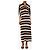 Proenza Schouler Abito a righe marroni e crema con colletto - size S Marrone - vista 3