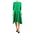 Oscar de la Renta Vestido midi con cinturón verde - size UK 10
