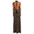 Nili Lotan Abito halter stampato nero e beige - size UK 8 - vista 2