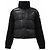 Moncler Gesteppte Cardigan-Jacke aus Woll-Kaschmir-Strick Schwarz