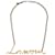 Lanvin Collana con pendente Log Oro Multicolore