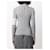 Thom Browne Irischer Pointelle-Rollkragenpullover mit diagonalen Armbändern Silber  - Ansicht 4