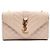 Saint Laurent Borsa a tracolla con catena a busta Monogram Marrone