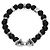 Salvatore Ferragamo Bracciale Gancini Stone Large Nero - Ansicht 3