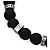 Salvatore Ferragamo Bracciale Gancini Stone Large Nero - Ansicht 6