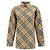 Burberry Camisa de algodón a cuadros Castaño