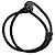 Versace Bracciale in pelle intrecciata nero