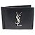 Saint Laurent Portacarte con clip per banconote in vitello nero Monogram argento