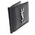 Saint Laurent Portacarte con clip per banconote in vitello nero Monogram argento - vista 3