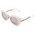 Chanel Gafas de sol para mujer White Camellia Round con lentes rosas Blanco - vista 2
