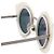 Chanel Gafas de sol para mujer White Camellia Round con lentes rosas Blanco - vista 4