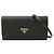 Prada Mini borsa in pelle Saffiano stamp : Nero