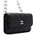 Chanel Mini borsa a tracolla e crossbody in pelle nera con catena di perle Nero - vista 4