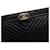 Chanel Borsa Clutch Boy Medium Chevron Nera Nero  - vista 10