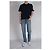 Thom Browne Milano Cotton T-Shirt mit diagonalen Ärmeln - Ansicht 3