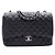 Chanel Borsa a tracolla con patta e catena argentata Nero - vista 2