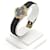 Van Cleef & Arpels Alhambra Small Damenquarzarmbanduhr aus Satin-Leder und Gelbgold Schwarz  - Ansicht 3