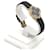 Van Cleef & Arpels Alhambra Small Damenquarzarmbanduhr aus Satin-Leder und Gelbgold Schwarz  - Ansicht 4