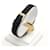 Van Cleef & Arpels Alhambra Small Damenquarzarmbanduhr aus Satin-Leder und Gelbgold Schwarz  - Ansicht 5