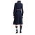 Thom Browne Midi em flanela de algodão riscada com base plissada Azul - vista 10