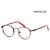 Moncler Brillengestell Rot Silber Luxus Metall Rund Mode