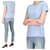 Moncler Baumwoll-T-Shirt mit Logo-Patch Blau  - Ansicht 16
