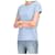 Moncler Baumwoll-T-Shirt mit Logo-Patch Blau  - Ansicht 4