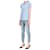 Moncler Baumwoll-T-Shirt mit Logo-Patch Blau  - Ansicht 7