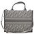 Dior Borsa Tote e Borsa a Tracolla Medium Oblique Grigia Marrone - vista 5