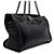 Chanel Borsa a tracolla Reverso Boy in vernice nera con catena Nero - vista 3
