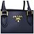 Prada Sac Tote en cuir Saffiano avec logo doré - vue 8