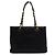 Chanel Borsa a tracolla Caviar Black con catena dorata Nero