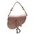 Dior Mini borsa tote saddle in raso rosa con cristalli - vista 2