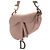 Dior Mini borsa tote saddle in raso rosa con cristalli - vista 3