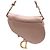 Dior Mini borsa tote saddle in raso rosa con cristalli - vista 5