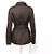 Burberry Chaqueta acolchada de rombos marrón con botones para mujer - vista 4