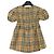 Burberry Abito in cotone stretch a quadretti per bambine