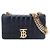 Burberry Mini mala de rodinhas em couro acolchoado Preto