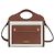 Burberry Zweifarbige Mini-Tasche aus Canvas und Leder stamp: Rot