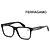 Salvatore Ferragamo Montura de gafas negra cuadrada de acetato moda lujo Negro