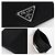 Prada Triangle Logo Nylon Saffiano Card Holder Black - vista 4