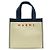 Marni Große Jacquard-Shopper-Tasche mit rotem Logo Golden