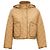 Burberry Casaco cropped de nylon com acolchoado em diamante Marrom