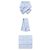 Dior Foulard Quadrato Carré Opal Silk da Donna (Blue) - vista 3
