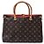 Louis Vuitton Pallas Tote Bag Schwarz Stoff