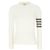 Thom Browne Milano-Strick mit Four Bar Streifen Weiß